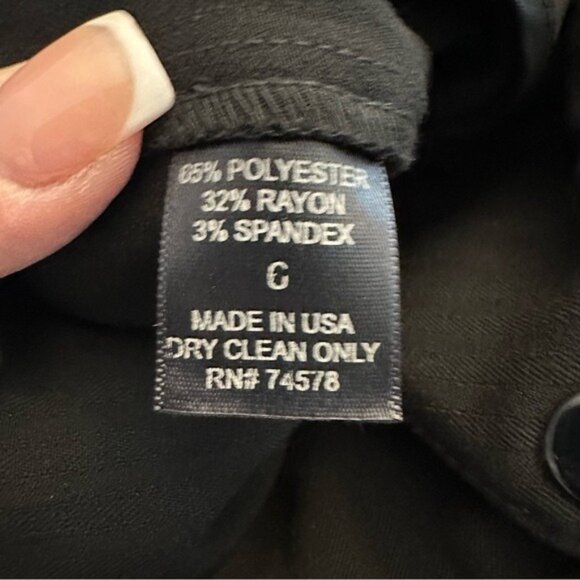 Vintage Y2K Cache Black Wide Leg Sailor Pants Gold Button Flare Size 6 - Picture 10 of 11